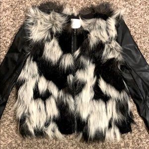 Faux fur/leather jacket